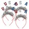5 1/2" Patriotic Glitter-Letter USA Tinsel Head Boppers 12 Pieces